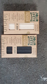 PAILLE PAPIER COULEUR BOITE DE 250 PIECES NOIR KRAFT PANACHE – Accessoire du bar – HygiRéa