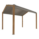 Pergola Ecozia 4 x 3 m aluminium effet bois par traitement thermique