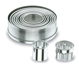 BOITE DE 9 DECOUPOIRS RONDS UNIS INOX