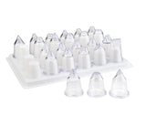 24 PCS.DOUILLES ASSORTIES, ACRYLIC
