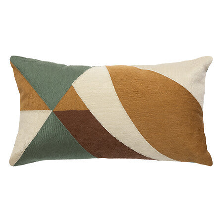 Coussin brodé Hary 30 x 50 cm vert – Coussin – HygiRéa