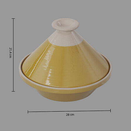 Plat à tajine Sofia diam 27 cm moutarde