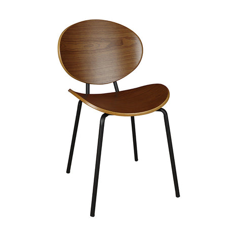 CHAISE EN BOIS MARRON ET MÉTAL GASPARD – Les assises – HygiRéa