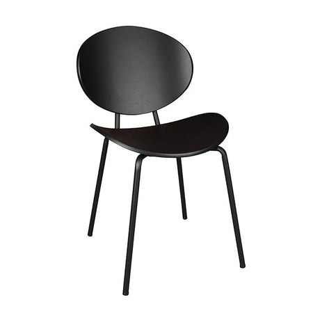CHAISE EN BOIS NOIR ET MÉTAL GASPARD – Les assises – HygiRéa