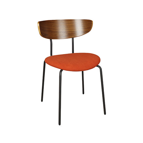 CHAISE EN BOIS METAL ET VELOURS COTELÉ TERRACOTTA RIVA – Les assises – HygiRéa