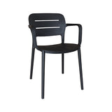 FAUTEUIL DE TABLE EN POLYPROPYLENENOIR SUNSET – Les fauteuils de table – HygiRéa