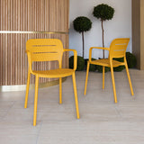 CHAISE EN POLYPROPYLÈNE JAUNE SUNSET – Les chaises – HygiRéa