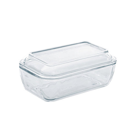 BEURRIER HOME CLASSIC 17X10,5CM EN VERRE TREMPÉ TRANSPARENT – Accessoire de table – HygiRéa