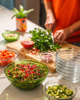 SALADIER GIGOGNE EMPILABLE 26CM EN VERRE TREMPÉ TRANSPARENT – Complément table – HygiRéa