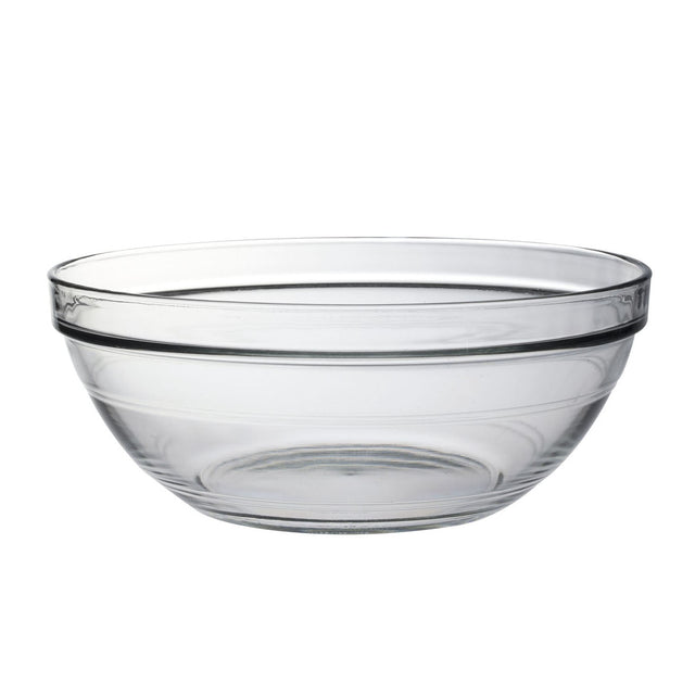 SALADIER GIGOGNE EMPILABLE 26CM EN VERRE TREMPÉ TRANSPARENT – Complément table – HygiRéa