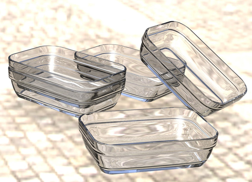 RAVIER EMPILABLE 15CM TRANSPARENT NOUVEAU MODELE – Complément table – HygiRéa
