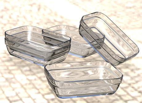 RAVIER EMPILABLE 15CM TRANSPARENT NOUVEAU MODELE – Complément table – HygiRéa