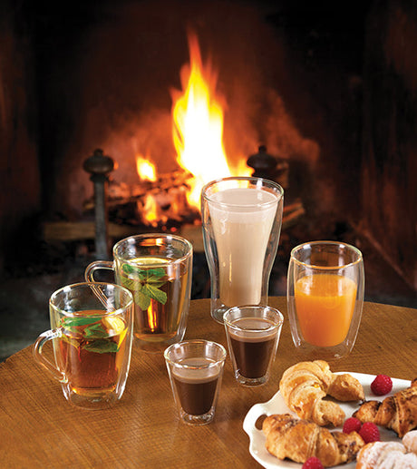 BOITE 2 TASSES THERMIC GLASS 27CL EN VERRE DOUBLE PAROI – Petit déjeuner – HygiRéa