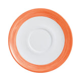 SOUS TASSE BRUSH ORANGE 14CM – Petit déjeuner – HygiRéa