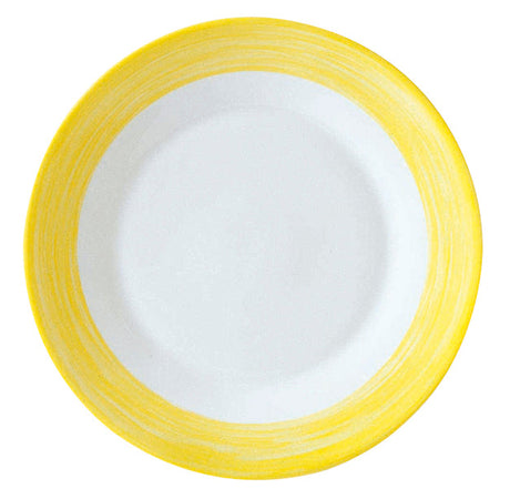 ASSIETTE DESSERT BRUSH JAUNE 19,5CM – Assiette – HygiRéa
