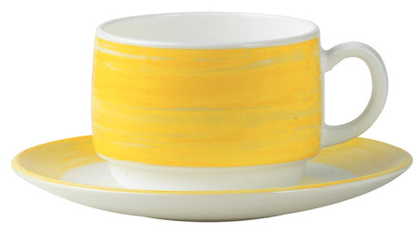 TASSE BRUSH JAUNE 19CL – Petit déjeuner – HygiRéa