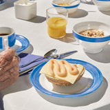 ASSIETTE PLATE BRUSH BLEU 15,5CM – Assiette – HygiRéa