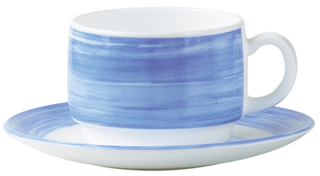 SOUS TASSE BRUSH 14CM COULEUR BLEU – Petit déjeuner – HygiRéa