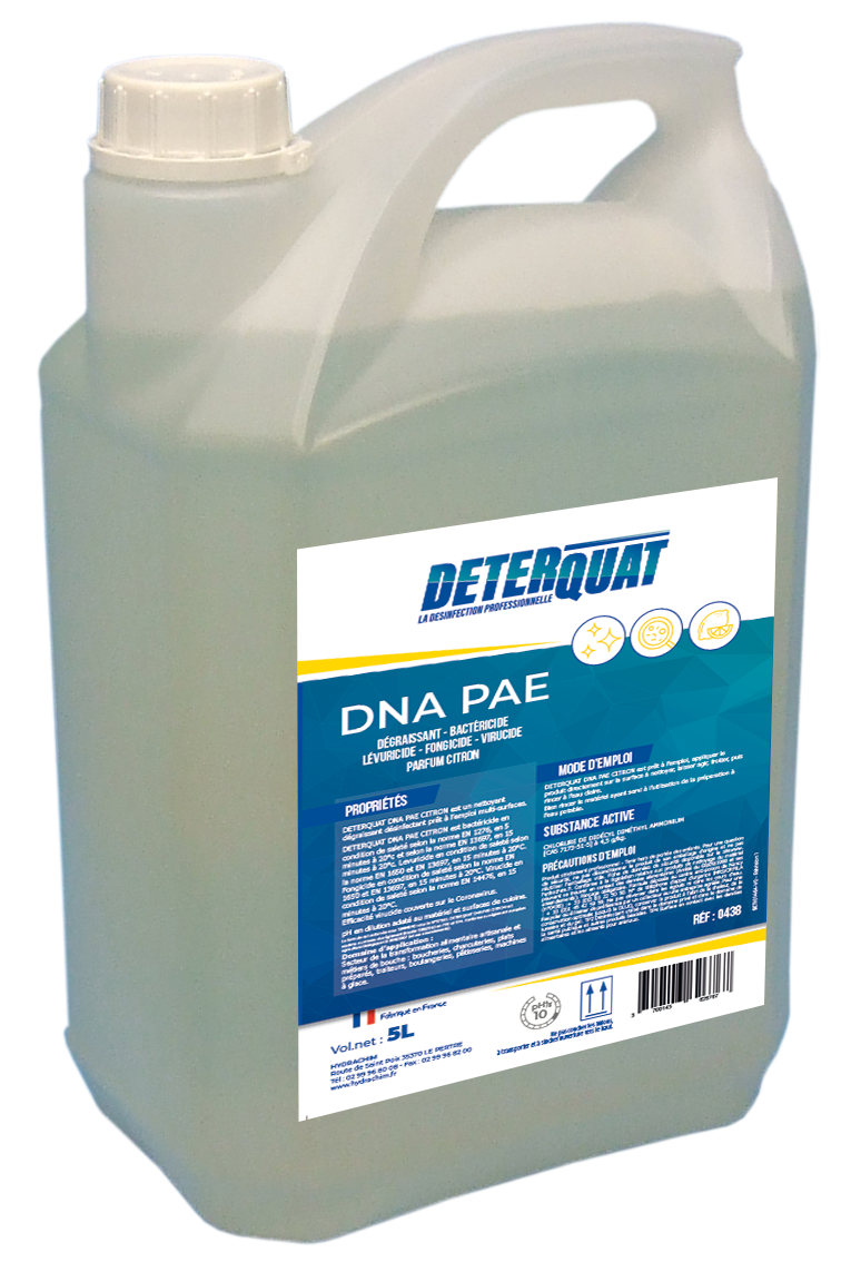 DETERQUAT DNA PAE CITRON – Degraissant Désinfectant - Prêt à l'emploi – HygiRéa