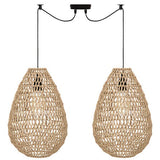Suspension 2 lampes Etel diam 28 cm PPR naturel – Suspensions lumineuses – HygiRéa