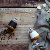 MOULIN À SEL 8.5CM EN BOIS DE HÊTRE EFFET CUIR BLANC – Moulin et condiment – HygiRéa