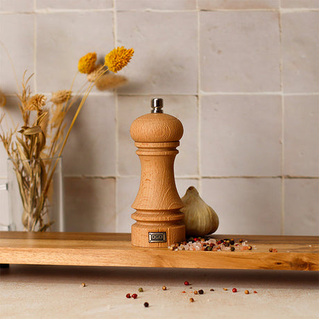 MOULIN À SEL RECYCLÉ 15CM EN BOIS DE HÊTRE NATUREL – Moulin et condiment – HygiRéa