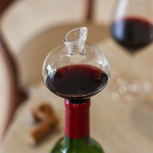 AÉRATEUR À VIN VERSEUR DELUXE EN VERRE ET SILICONE DELUXE – Accessoire du vin – HygiRéa
