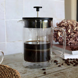 CAFETIÈRE À PISTON HELYA 800ML EN VERRE DOUBLE PAROI – Café et thé – HygiRéa