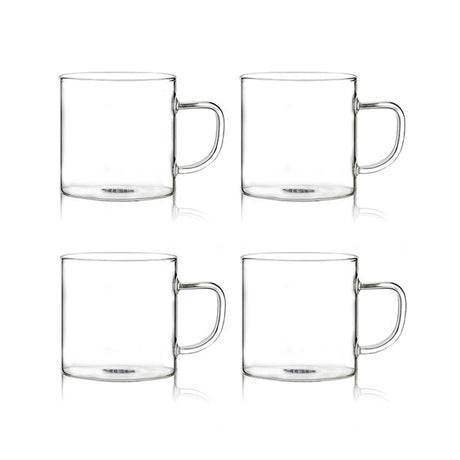 LOT DE 4 TASSES EXPRESSO HELYA 12CL EN VERRE BOROSILICATE – Café et thé – HygiRéa