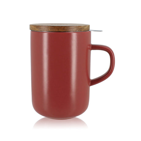 TISANIÈRE JULIET BORDEAU X EN GRÈS ET COUVERCLE EN ACACIA DE 475ML OGO – Café et thé – HygiRéa