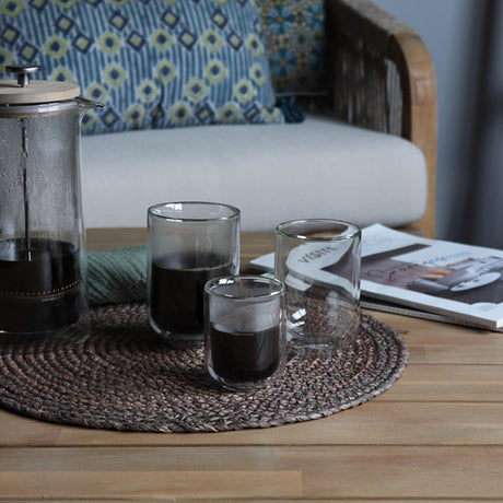 LOT 2 TASSES HELYA 10CL EN VERRE BOROSILICATE DOUBLE PAROI – Café et thé – HygiRéa