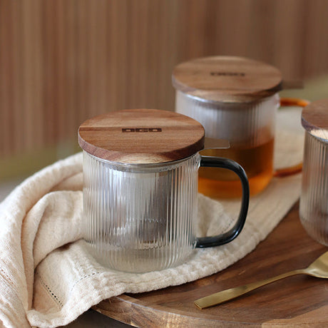 TISANIÈRE KARL 300ML EN VERRE BOROSILICATE ANSE GRAPHITE – Café et thé – HygiRéa