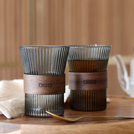 LOT DE 2 TASSES KARL 250ML EN VERRE BOROSILICATE GRAPHITE – Café et thé – HygiRéa