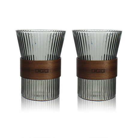 LOT DE 2 TASSES KARL 250ML EN VERRE BOROSILICATE GRAPHITE – Café et thé – HygiRéa