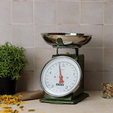 BALANCE MÉCANIQUE EN ACIER INOXYDABLE KAKI 5KG GRADUATION 20G – Pesage cuisine – HygiRéa
