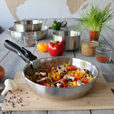 POÊLE AMOVIBLE IRIS 24CM EN INOX ET INDUCTION – Poêle, poêlon et sauteuse – HygiRéa