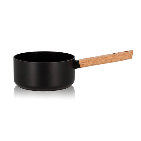 CASSEROLE ECTOR INDUCTION EN ALUMINIUM ET MANCHE EN BOIS 18 CM – Casserole – HygiRéa