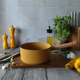 CASSEROLE ECTOR 20CM ALU REVÊTEMENT CÉRAMIQUE JAUNE AVEC MANCHE BOIS – Casserole – HygiRéa