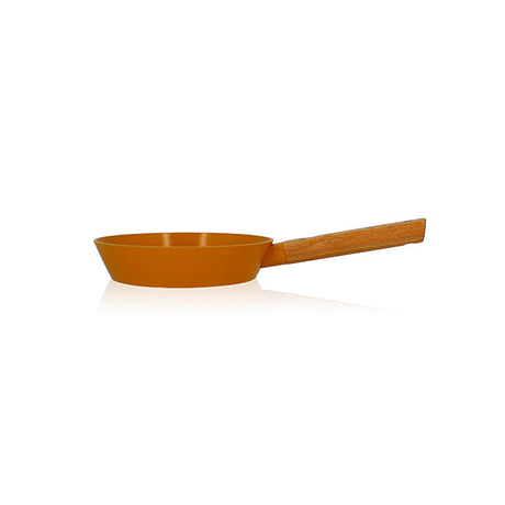 POÊLE ECTOR 20CM EN ALU REVÊTEMENT CÉRAMIQUE JAUNE AVEC MANCHE BOIS – Poêle, poêlon et sauteuse – HygiRéa