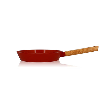 POÊLE ECTOR 24CM EN ALUMINIUM PAPRIKA AVEC MANCHE EN BOIS – Poêle, poêlon et sauteuse – HygiRéa