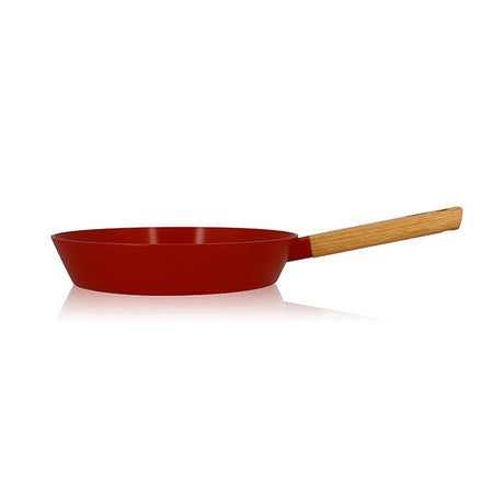 POÊLE ECTOR 28CM EN ALUMINIUM PAPRIKA AVEC MANCHE EN BOIS – Poêle, poêlon et sauteuse – HygiRéa