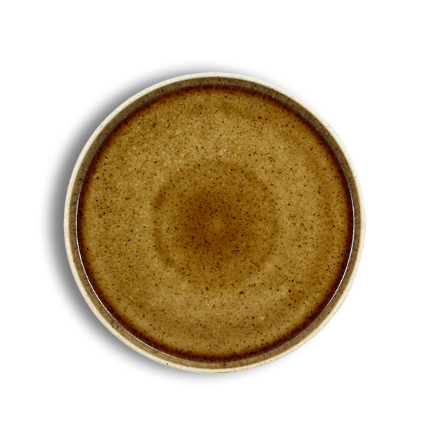 ASSIETTE PLATE STACK 25CM EN PORCELAINE MARRON – Assiette – HygiRéa