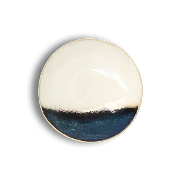 COUPELLE KATANGA 20CM EN GRÈS BLEU ET BLANC – Complément table – HygiRéa