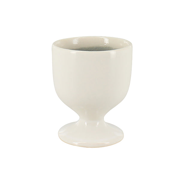 COQUETIER CAP HAUTEUR 6CM EN GRÈS BLANC ET GRIS – Accessoire de table – HygiRéa