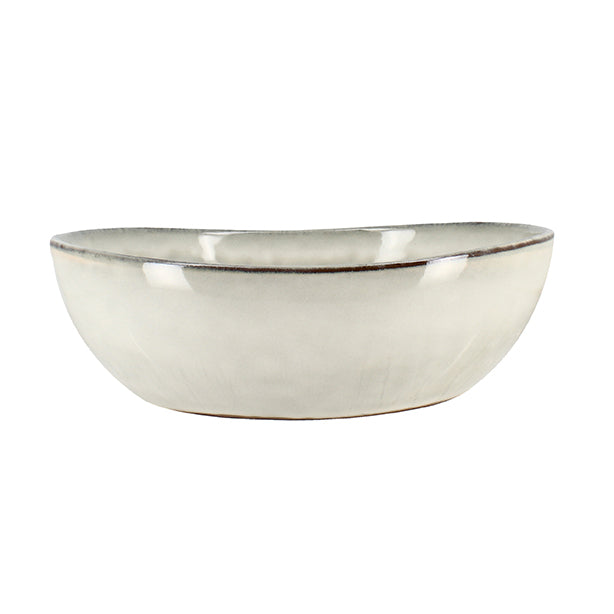 ASSIETTE CREUSE BORAL 21CM EN GRÈS BEIGE – Assiette – HygiRéa