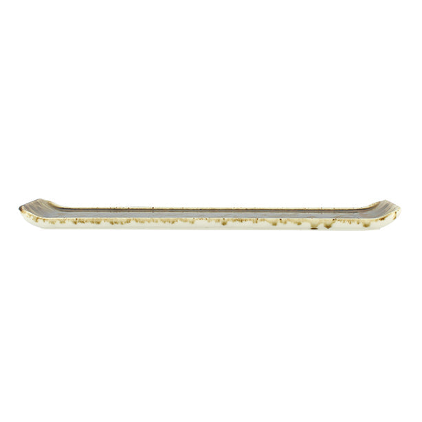 PLAT RECTANGLE SATURNE 29CM EN PORCELAINE MARRON – Assiette – HygiRéa