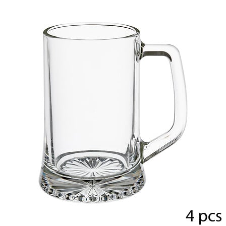 Lot de 4 verres à bière avec anse 32 cl