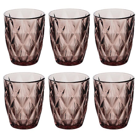 Gobelet bas Léa 28 cl verre rose
