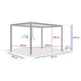 Pergola Evora 4 x 3 m aluminium graphite – Tonnelles et Pergolas – HygiRéa