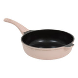 Sauteuse avec panier et ustensile 28 cm fonte d'aluminium rose
